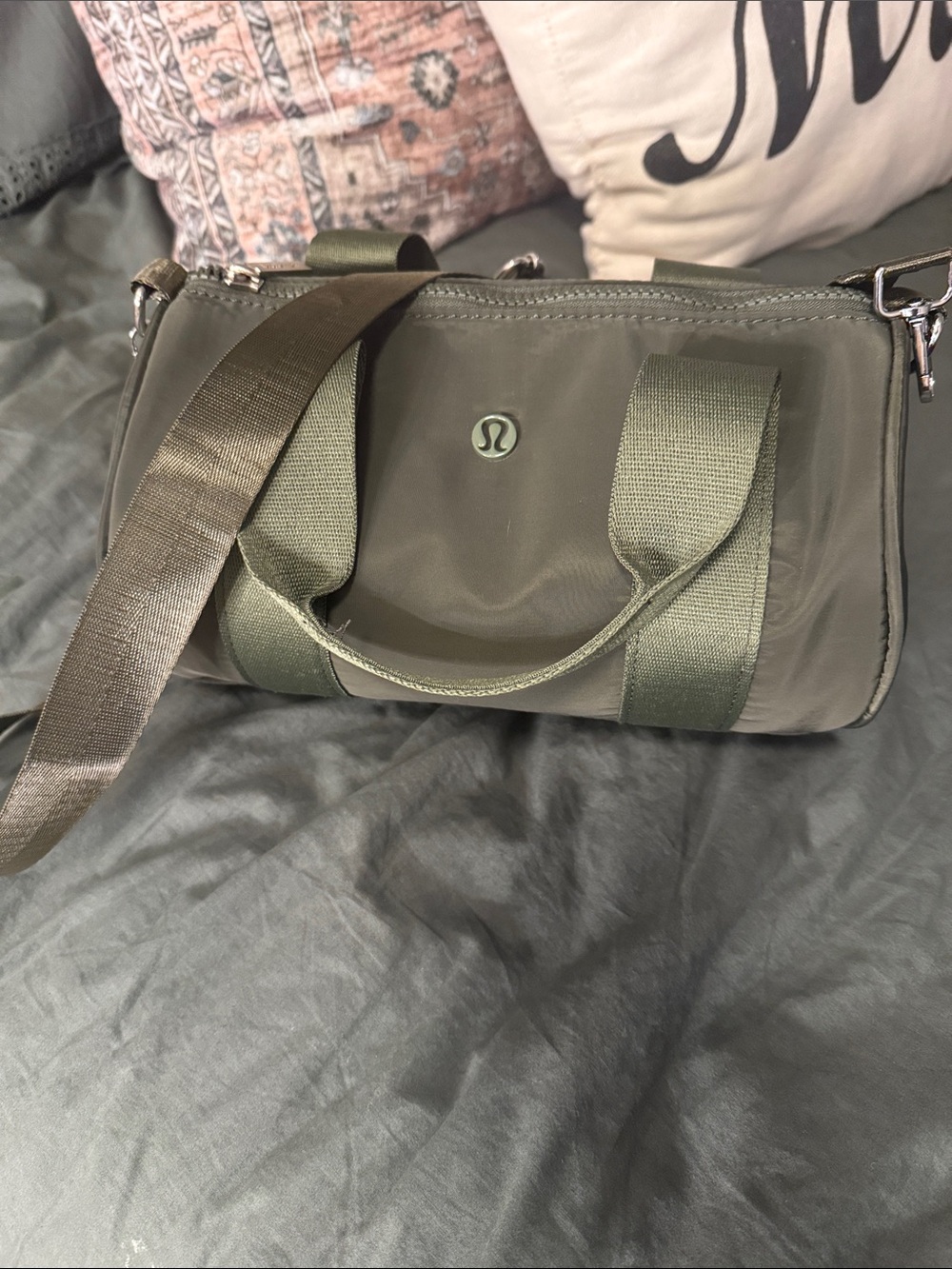 lululemon athletica Olive Green Duffel Crossbody Bag